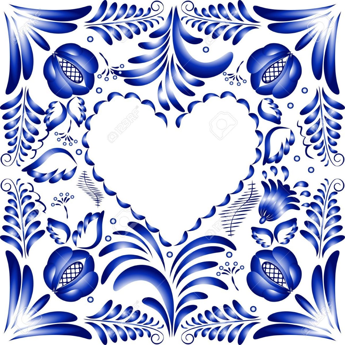 Орнаментальная стилистика Гжель