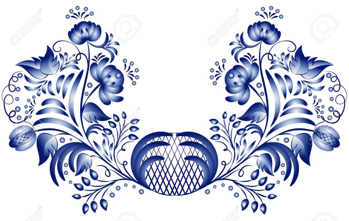 Логотипы в стиле гжельской росписи