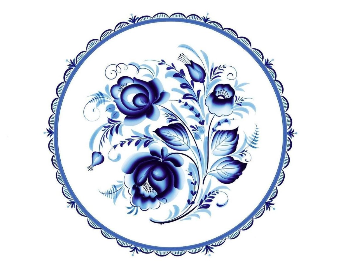 Славянская роспись Гжель