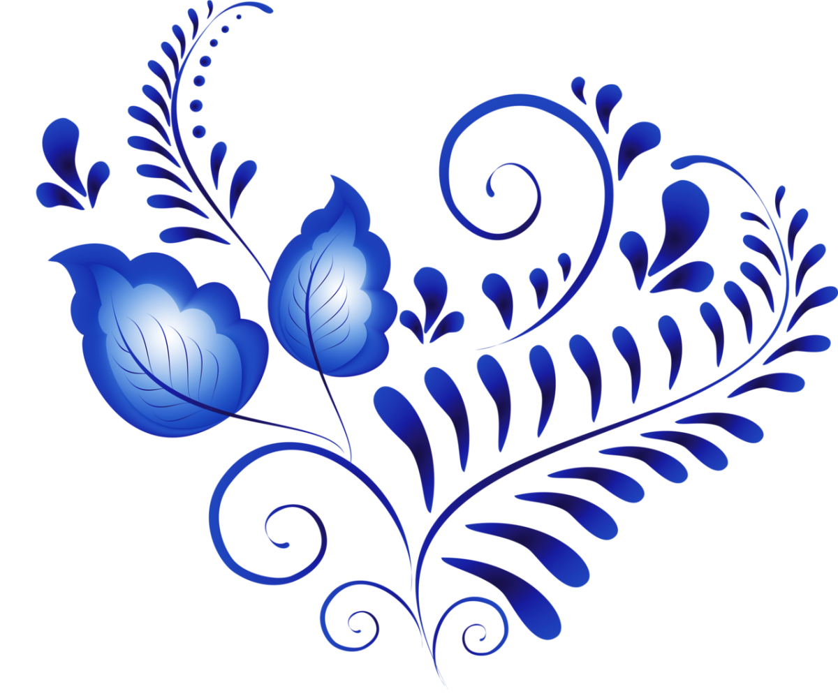 Гжель узор рамка