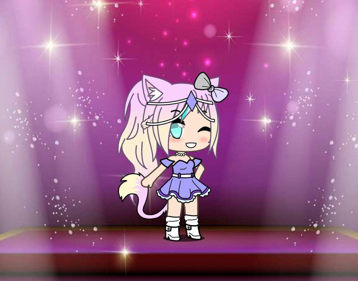 Гача лайф ОС девочки фиолетовые