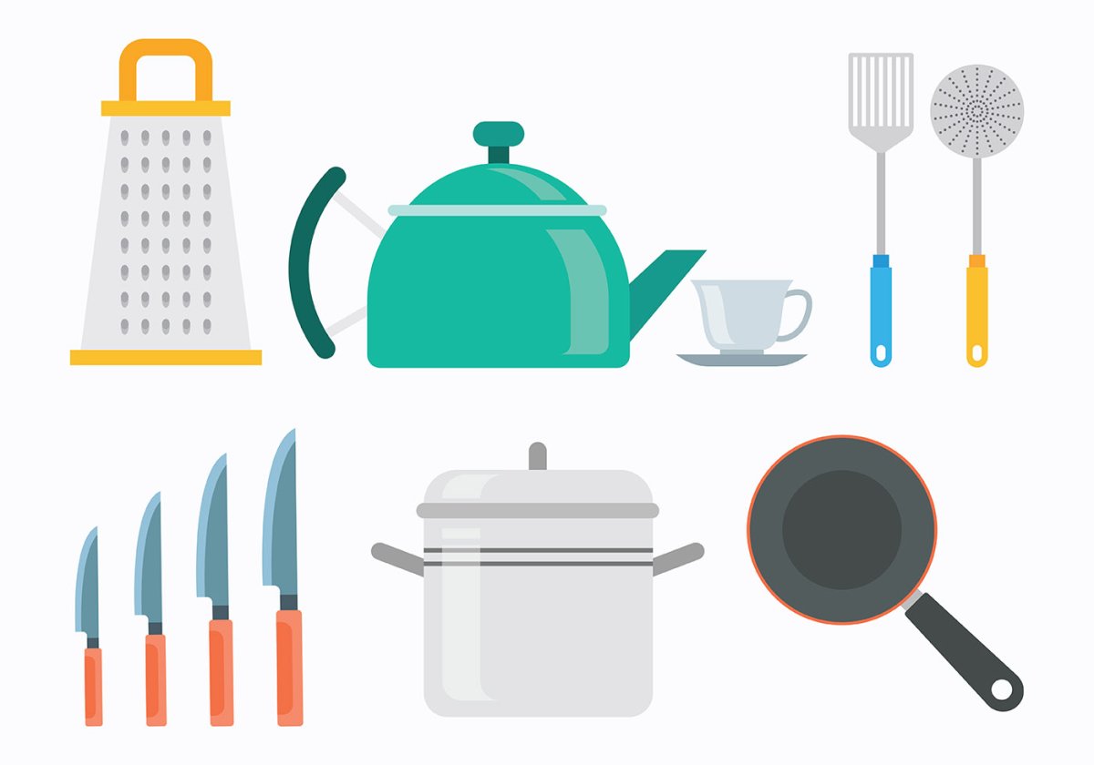 Посуда кухня вектор