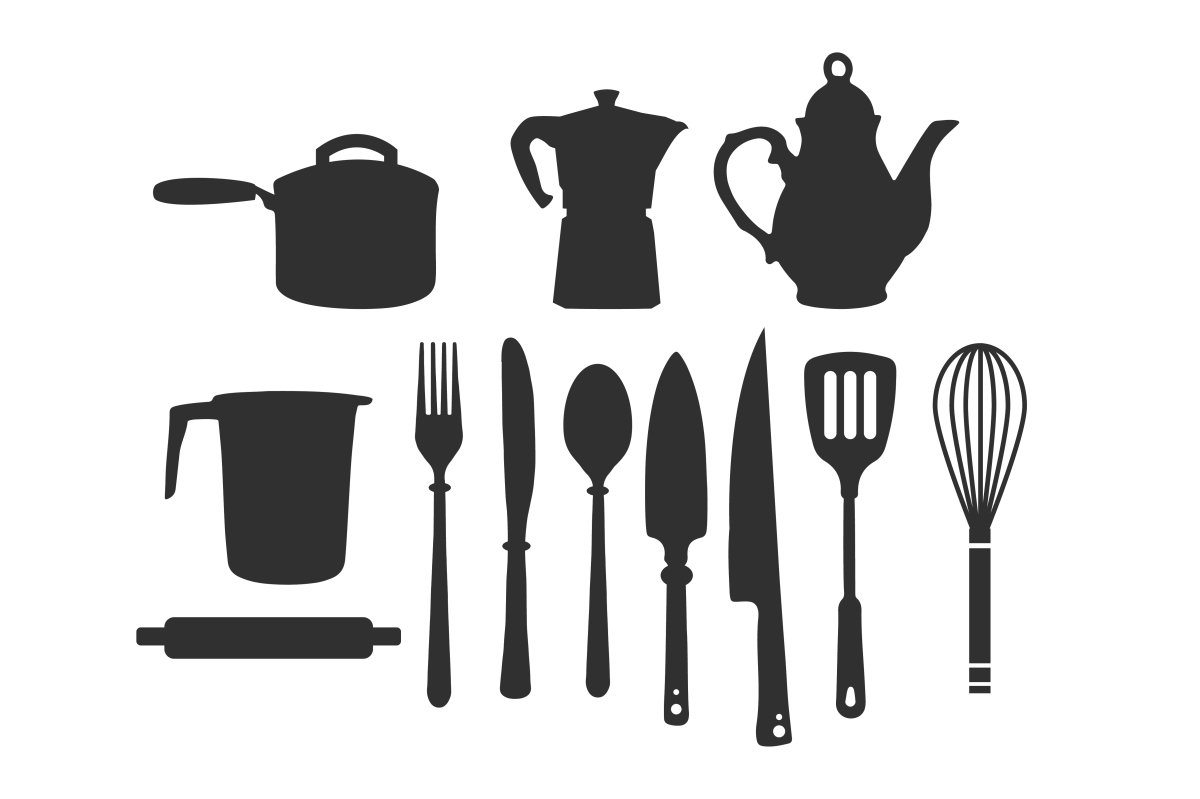 Кухонные принадлежности силуэт