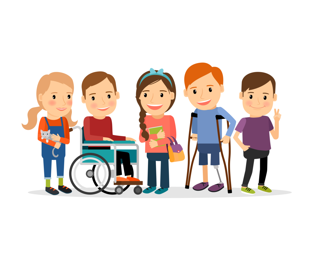Дети с ограниченными возможностями вектор