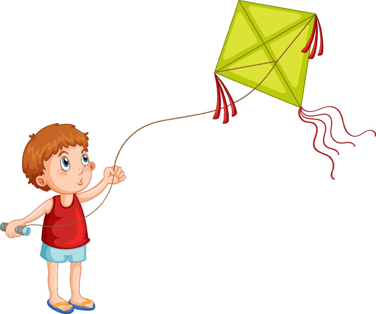 Boy is Flying a Kite