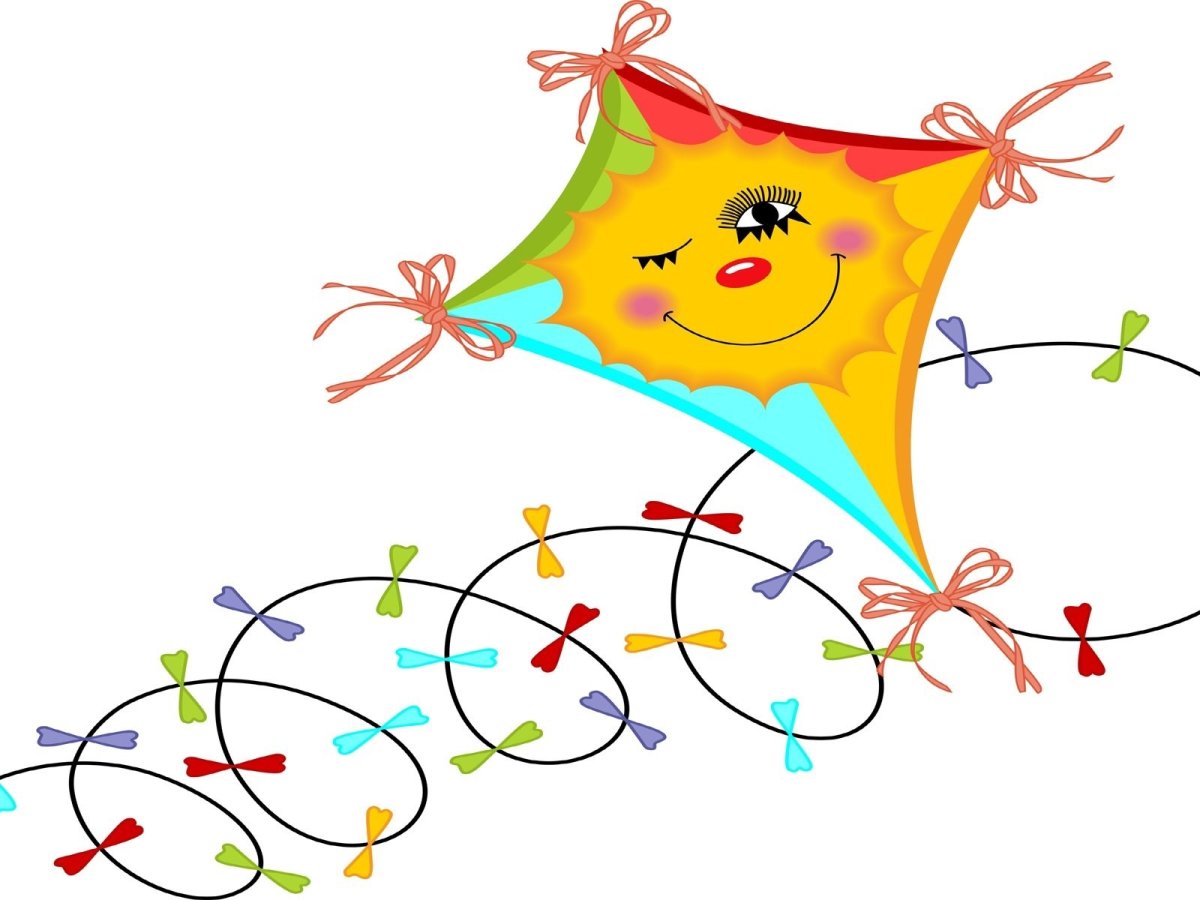 Воздушный змей на прозрачном фоне