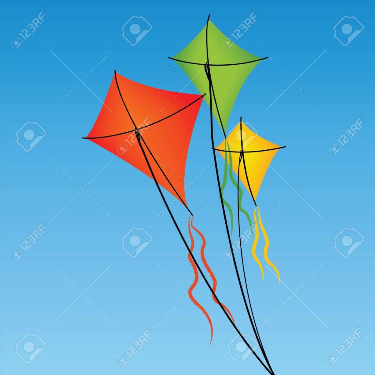 Рисование воздушный змей