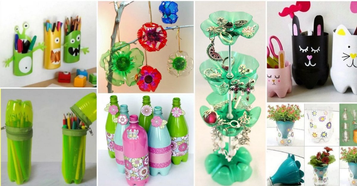 Горшок для цветов из пластиковой бутылки