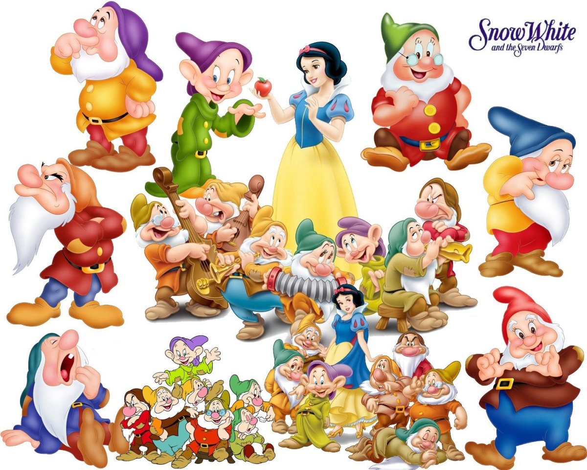 Дисней Белоснежка и семь гномов имена гномов