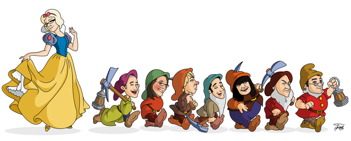 Гномы из мультика Белоснежка и семь гномов