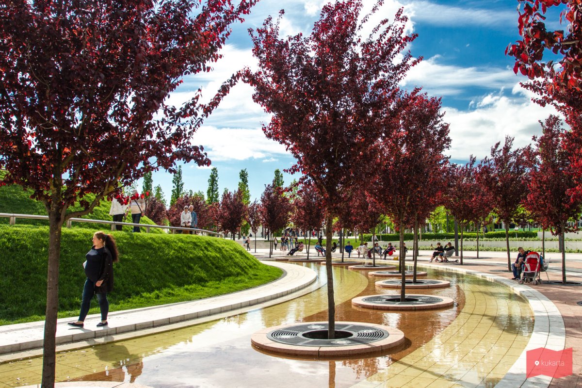 Ночной парк Галицкого в Краснодаре