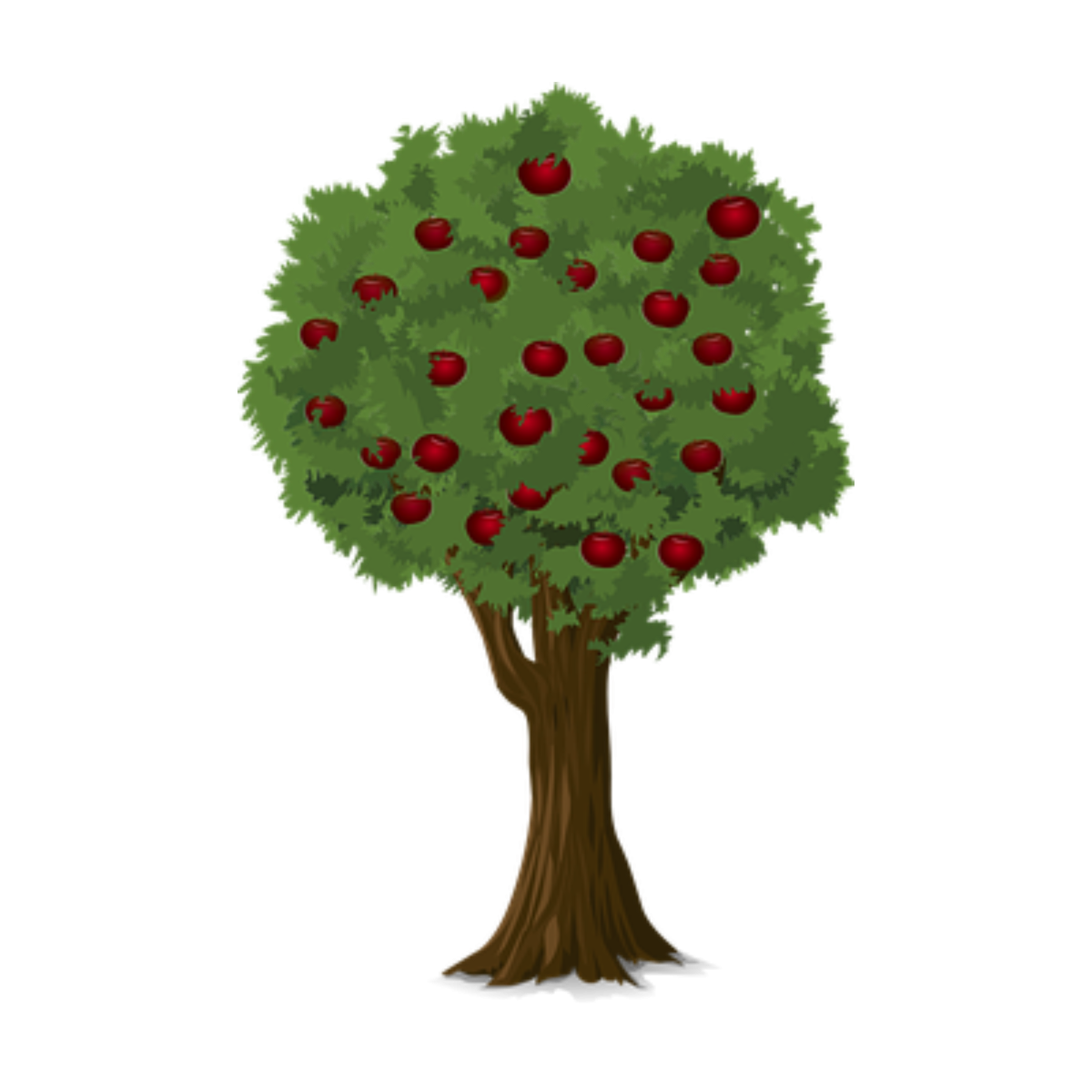Дерево с яблоками для дошкольников