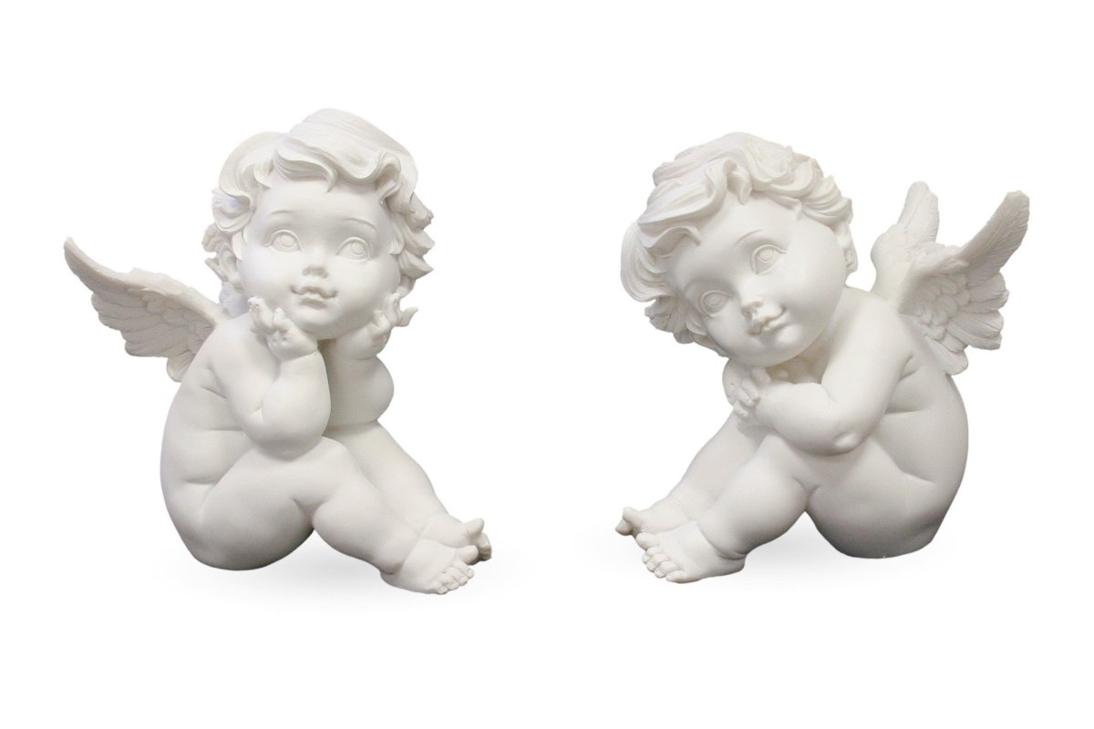 Ангелочки на белом фоне