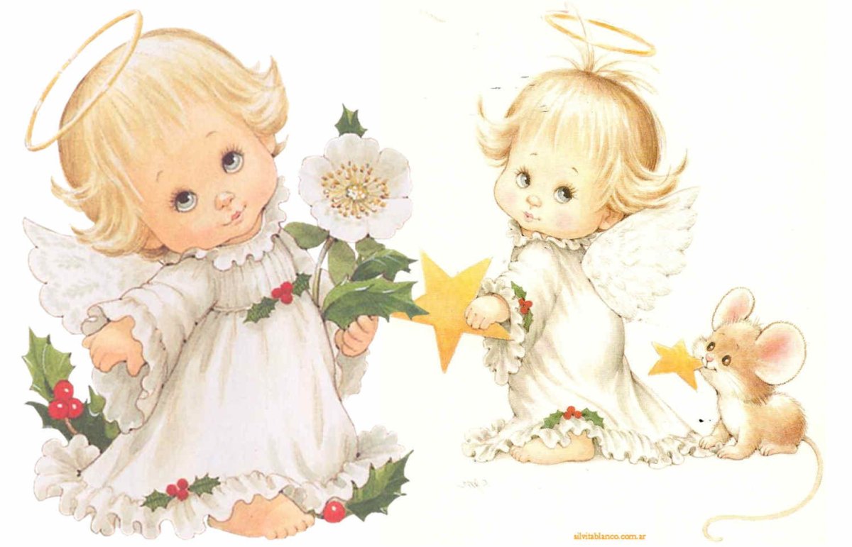 Ангелочки на прозрачном фоне