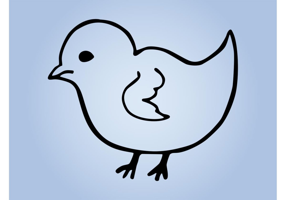 Две птицы мультяшные рисунок карандашом