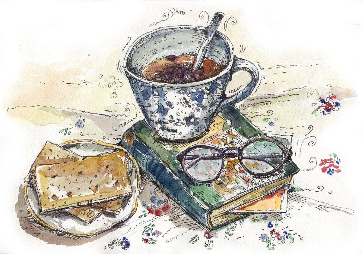 Иллюстрации с чаем