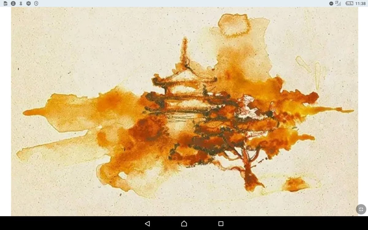 Рисование чаем на бумаге