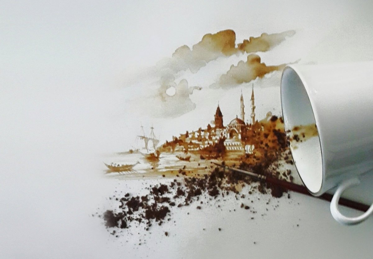 Разлитое кофе