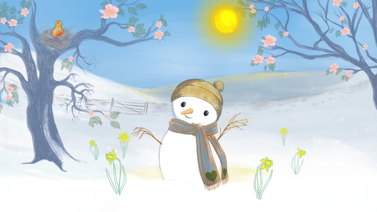 Весенний Снеговик