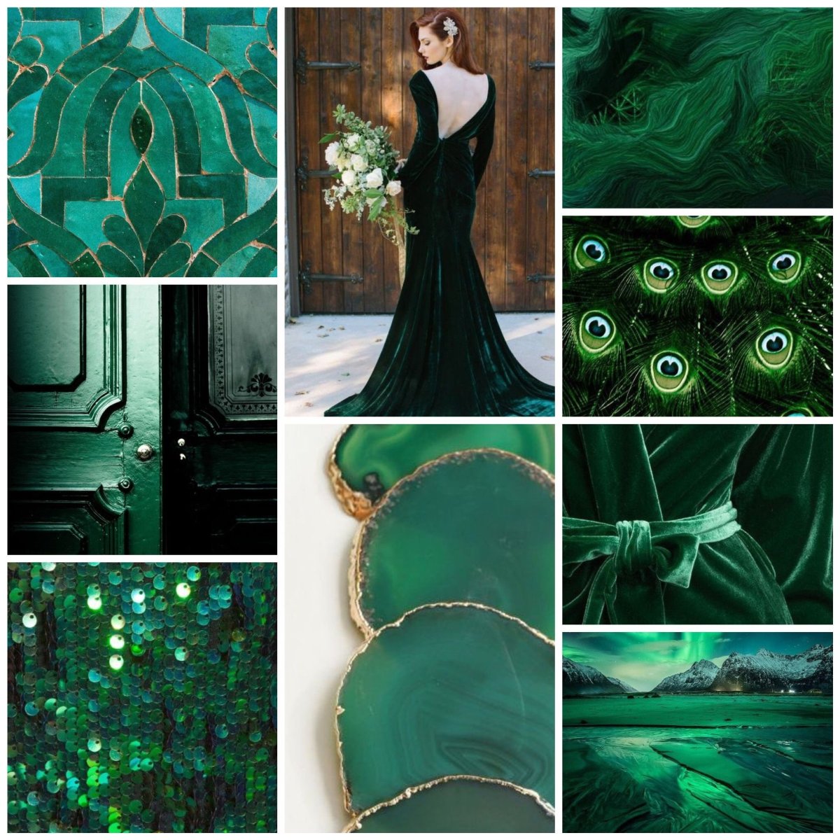 Малахит полированный срез