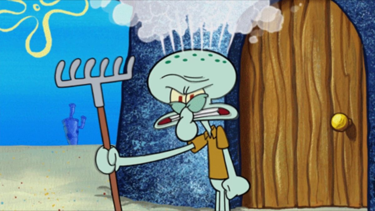 Сквидвард дергается глаз