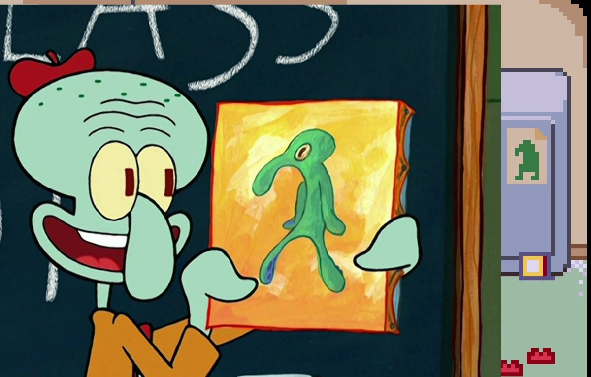 Губка Боб картины Сквидварда