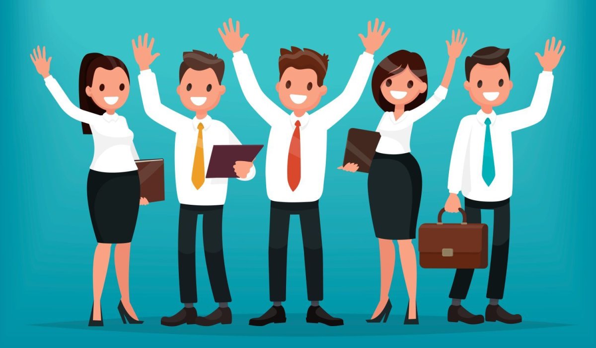 Коллектив работников иллюстрация