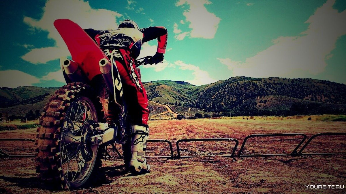 Кроссовый мотоцикл на рабочий стол