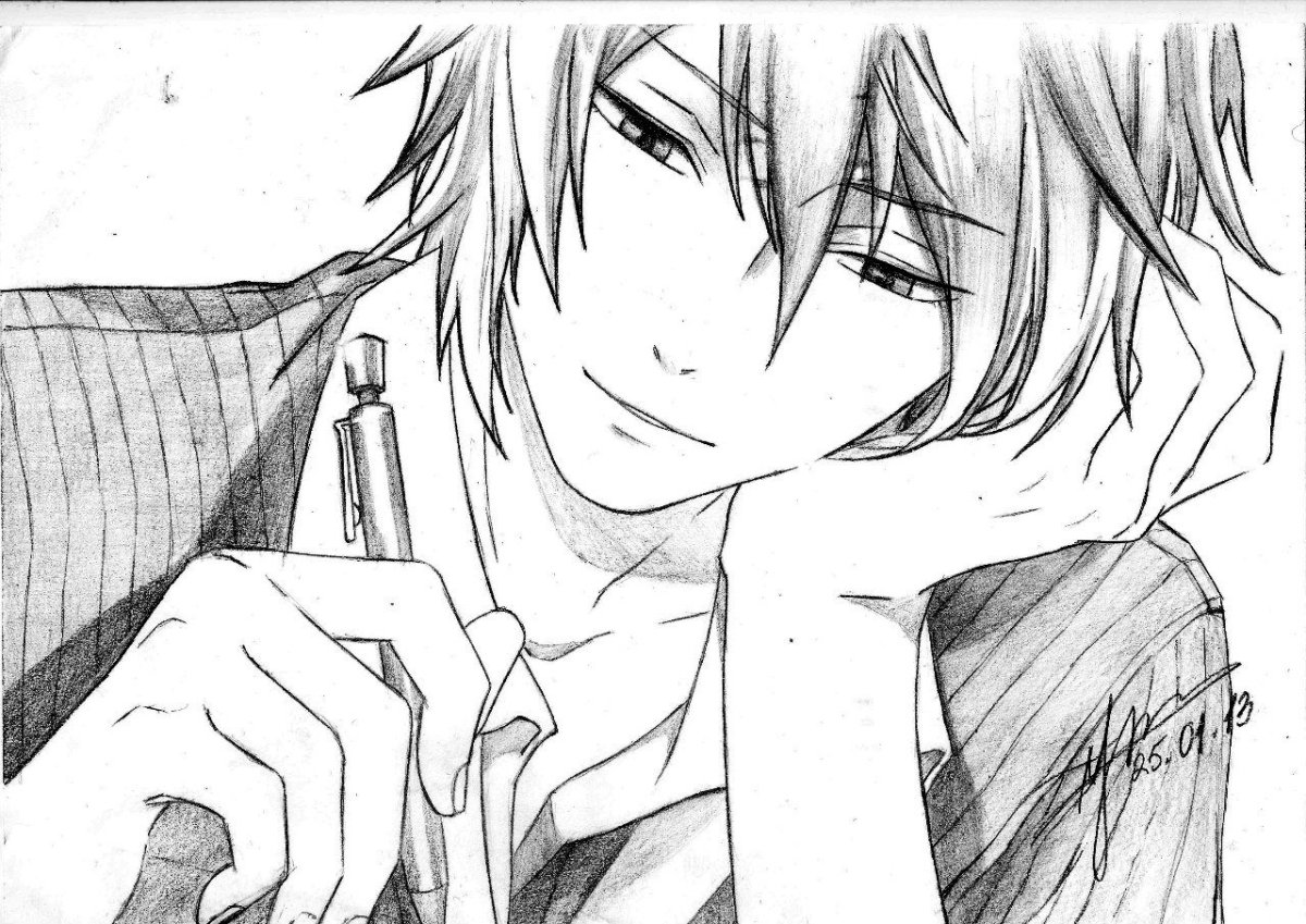 Саске Учиха для срисовки