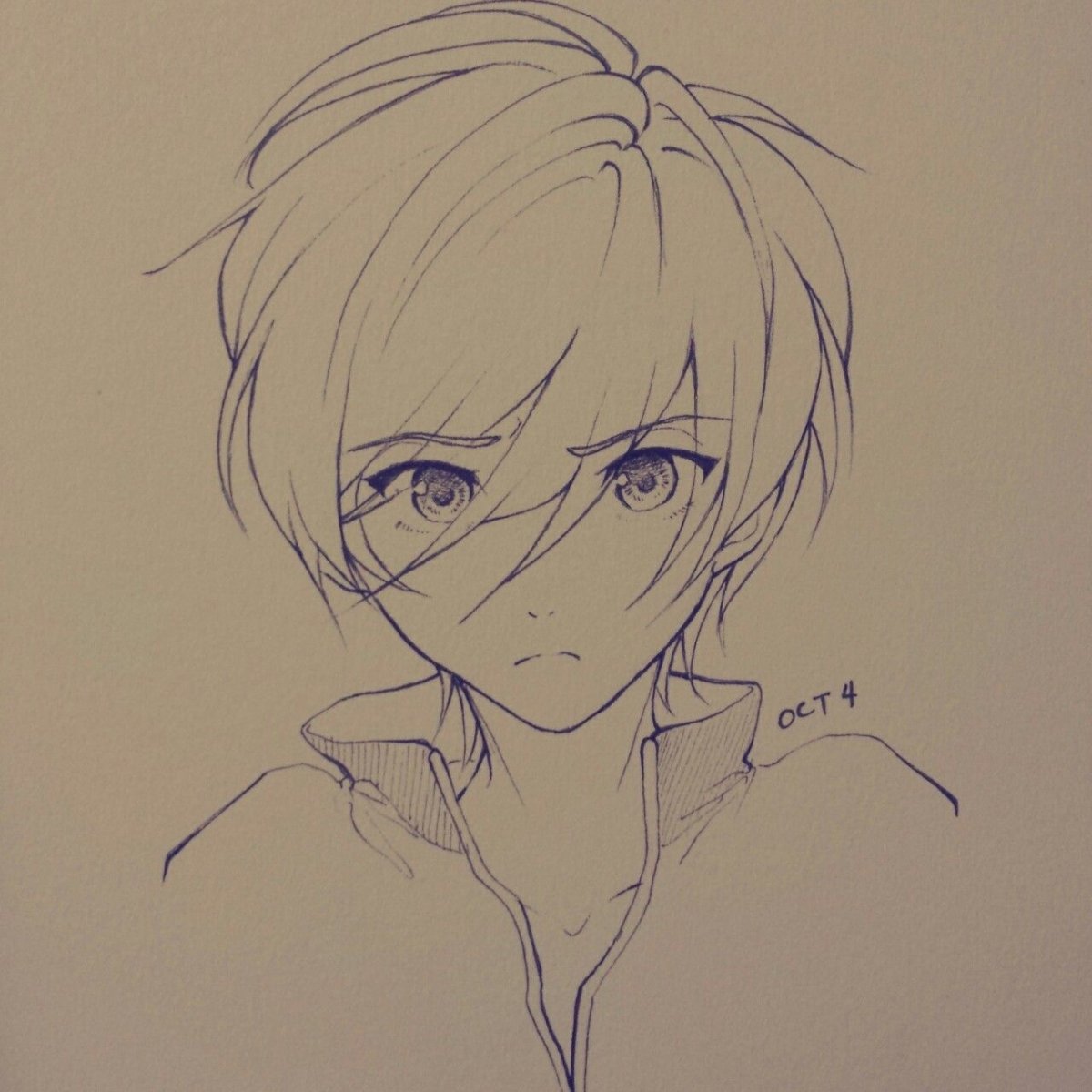 Аниме мальчики для срисовки карандашом