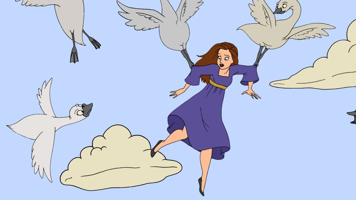 Сказка гуси лебеди видео