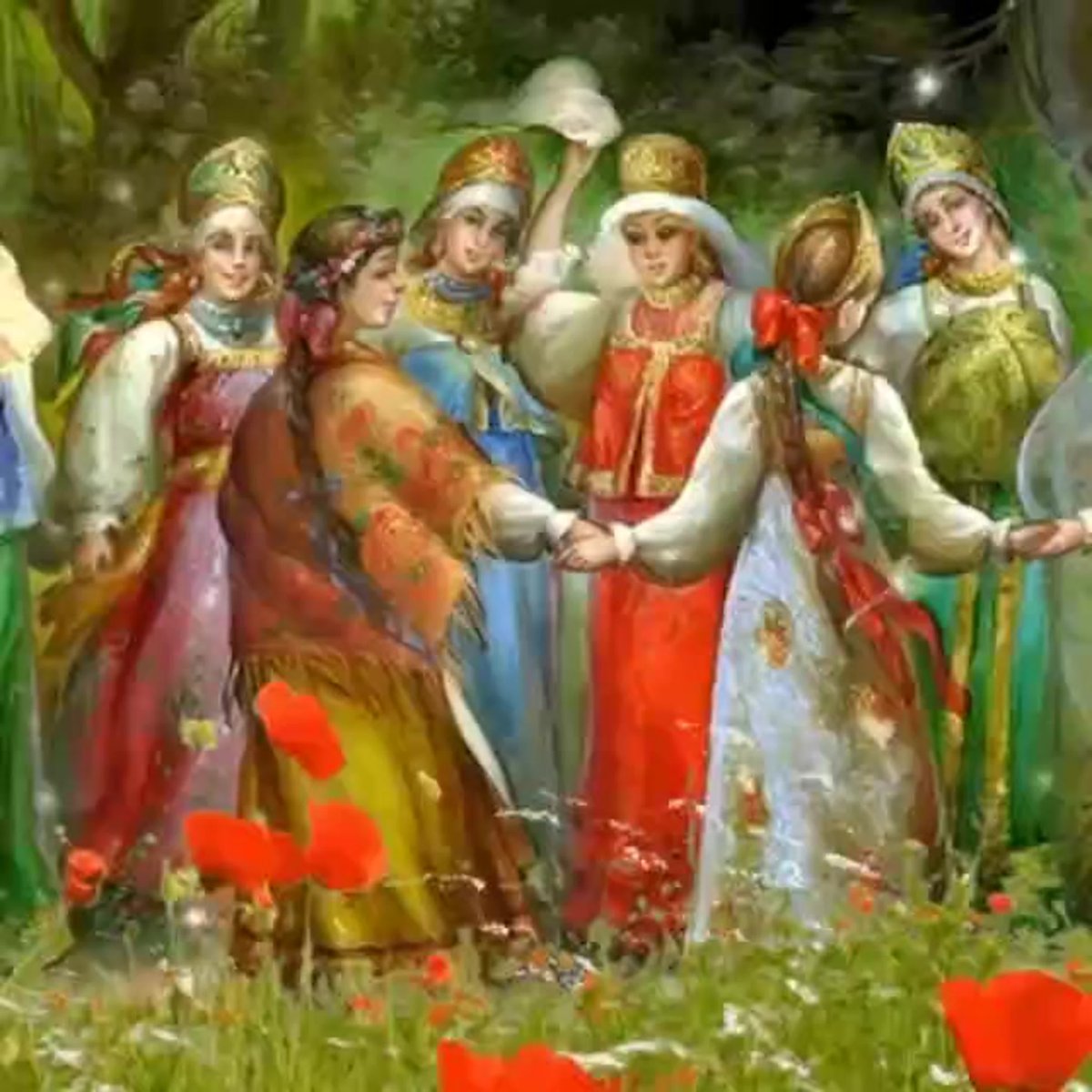 Русский народный праздник красная горка нарисовать легко