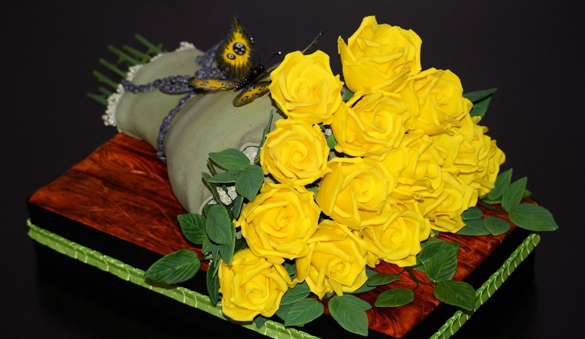 Букет желтых роз