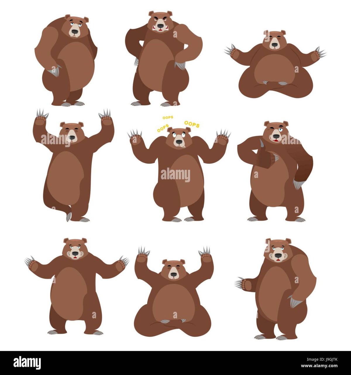 Спящий медведь мультяшный