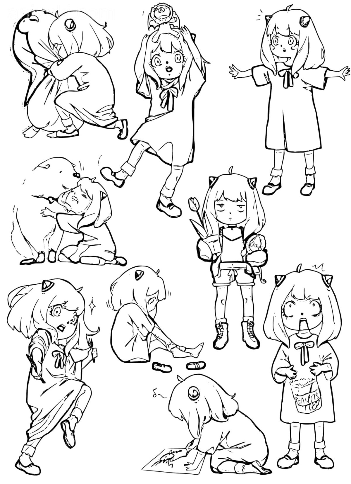 Раскраски аниме Ханако