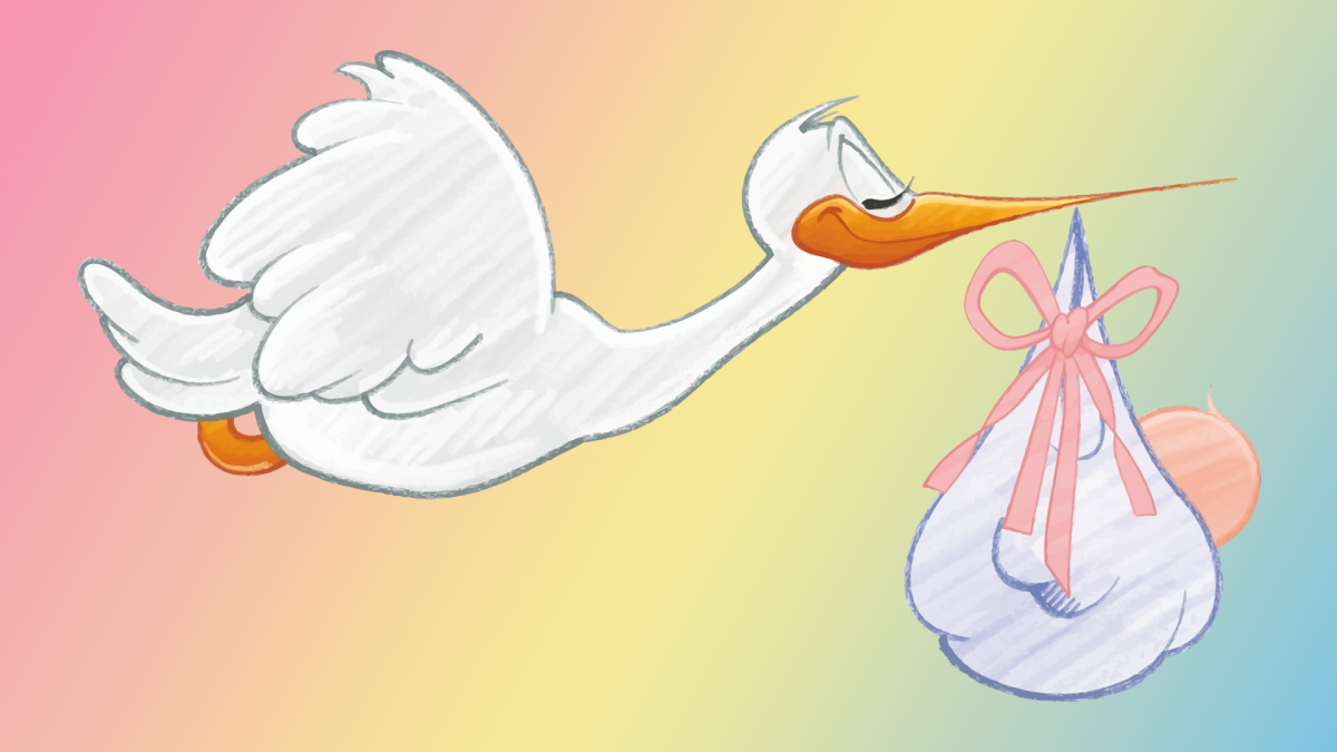 Аист с ребенком