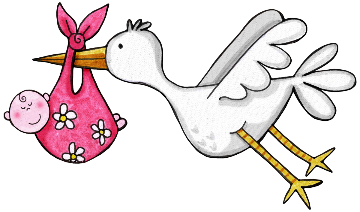 Аист мультяшный