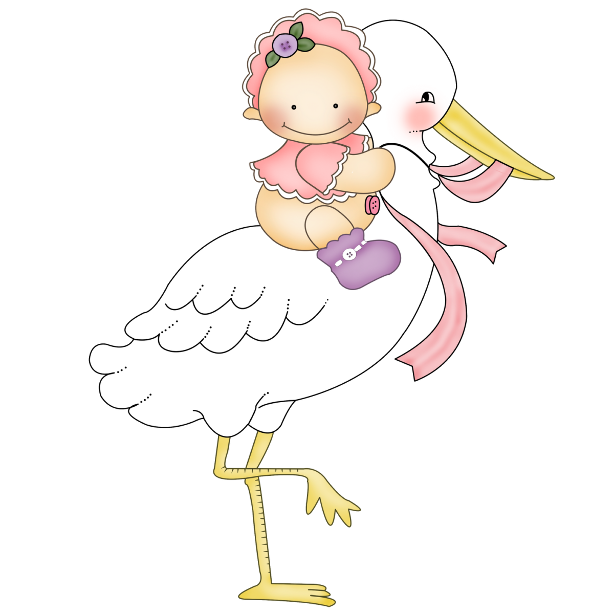 Аист с ребенком