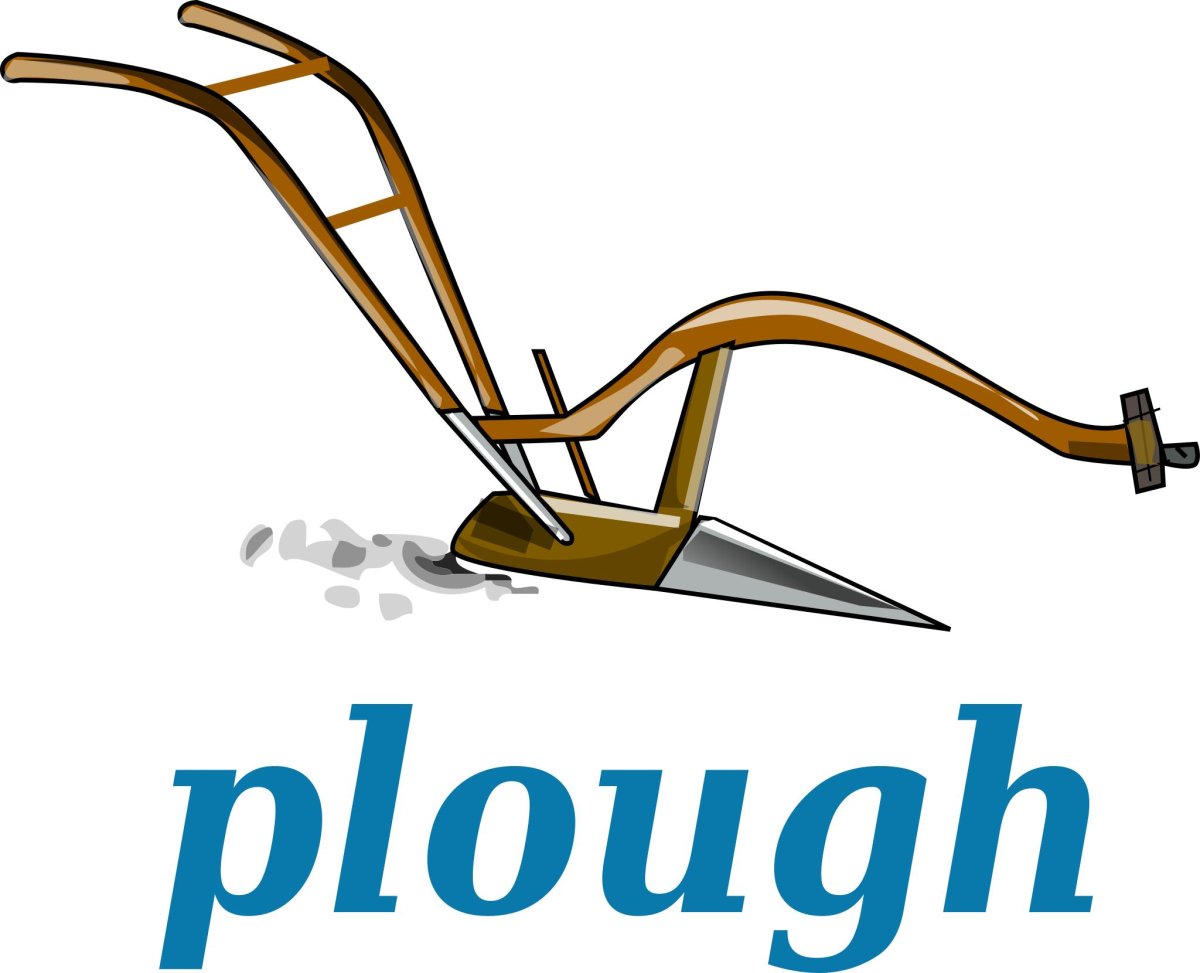 Пахарь на белом фоне