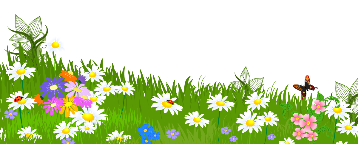 Полянка с цветами вектор