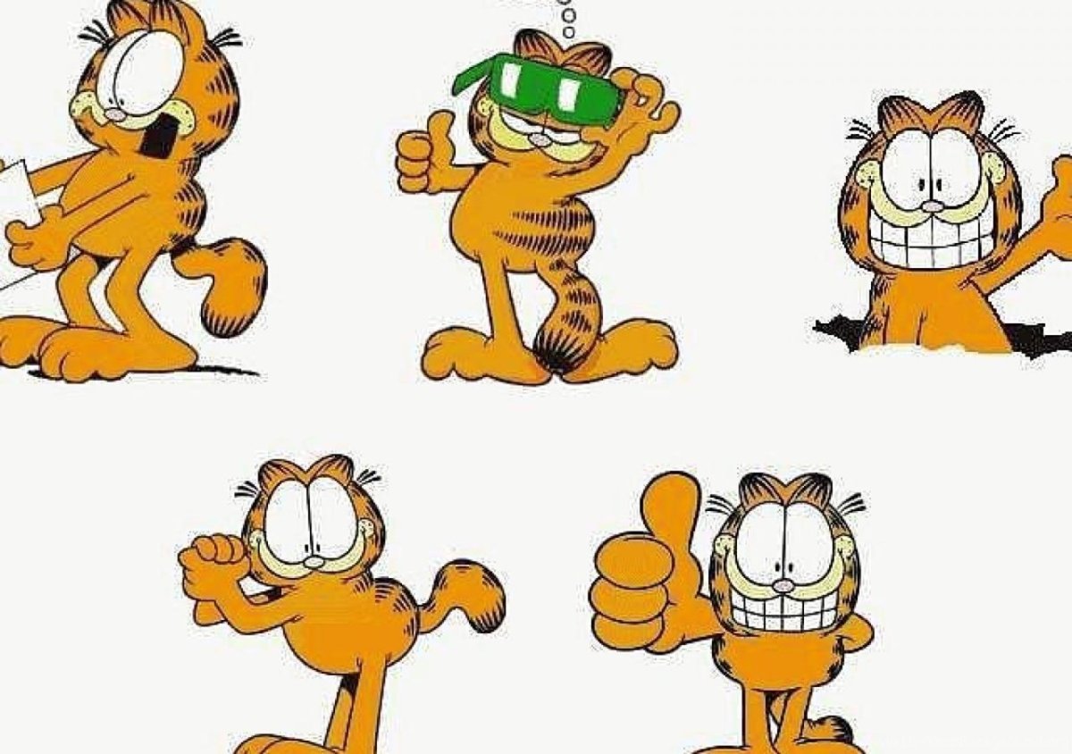 Гарфилд карандашом