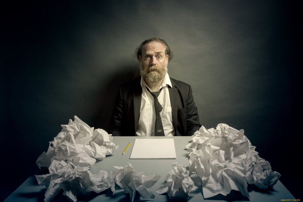 Писатель за работой