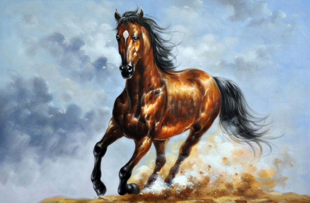 Кони динамичная картина