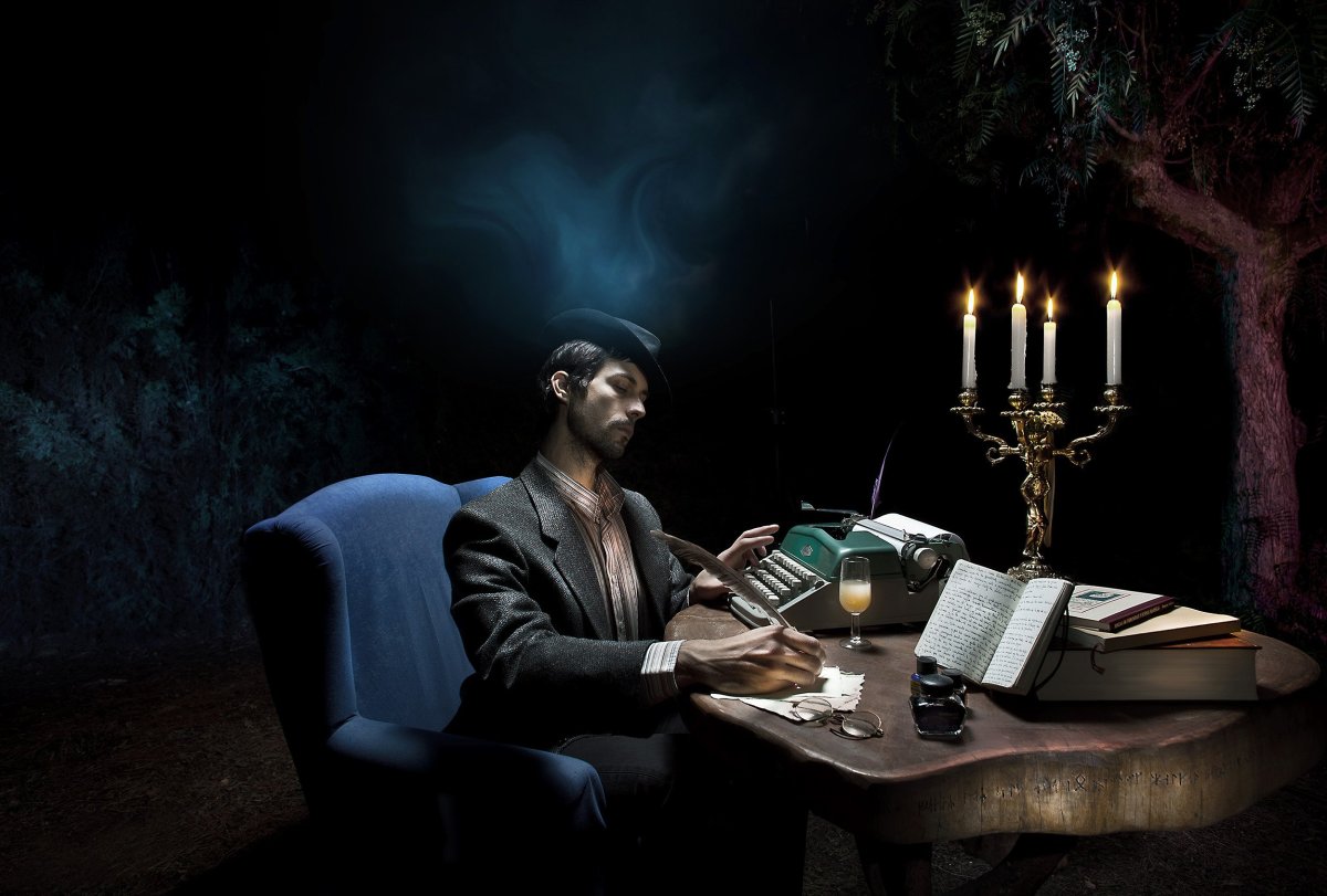 Писатель за работой картинки