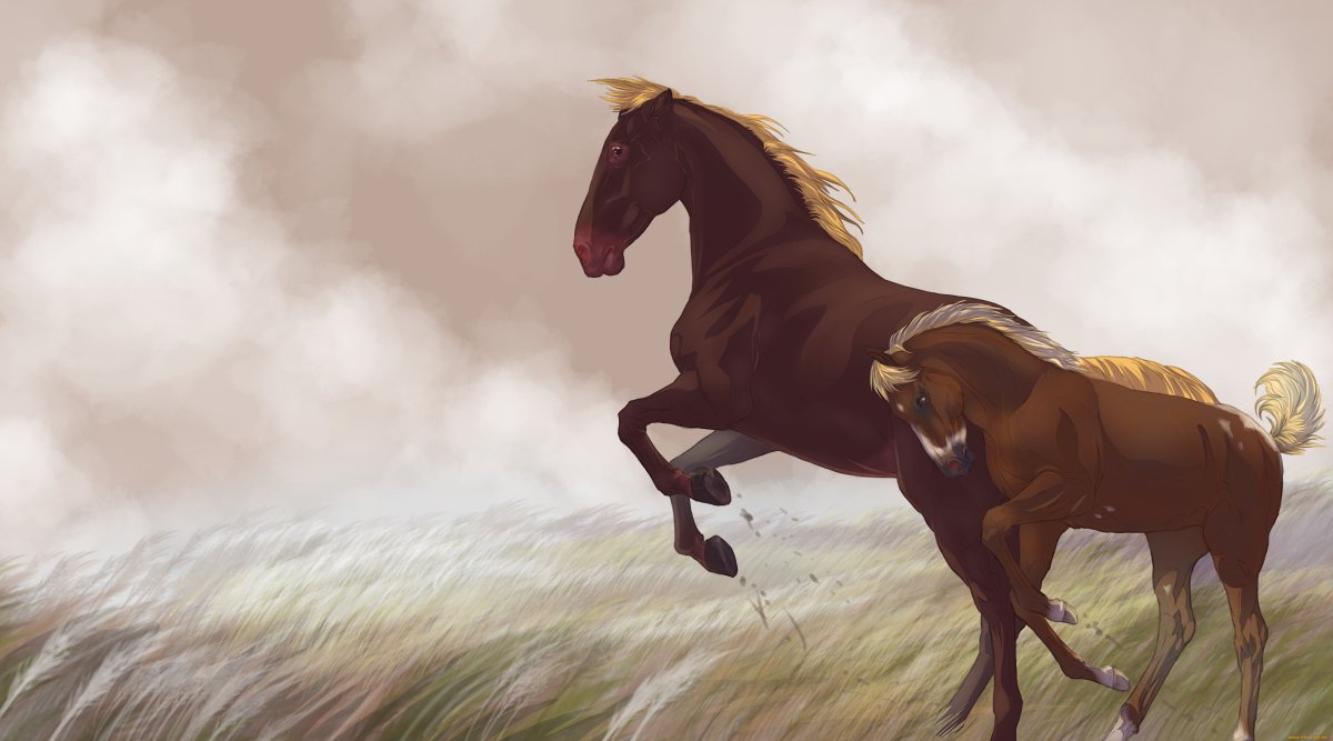 Пепельно Вороная лошадь