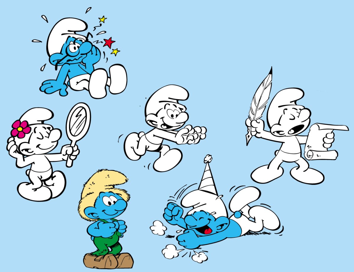 Смурфики скетч