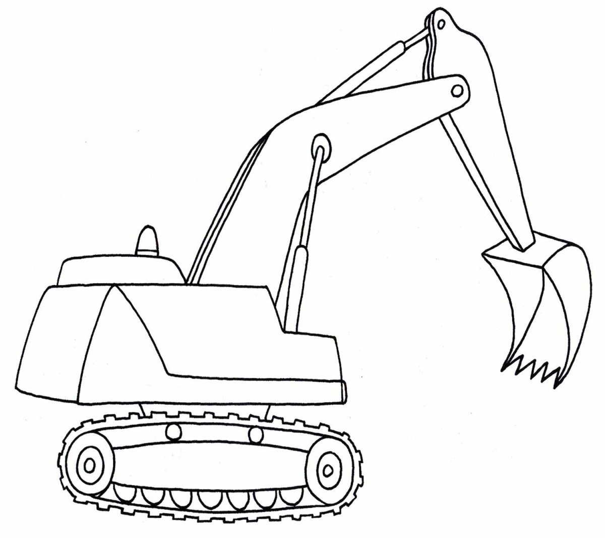 Экскаватор мультяшный