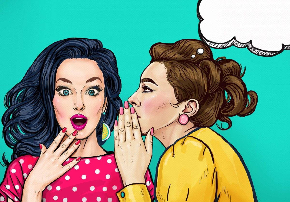 Две девушки в стиле поп-арт