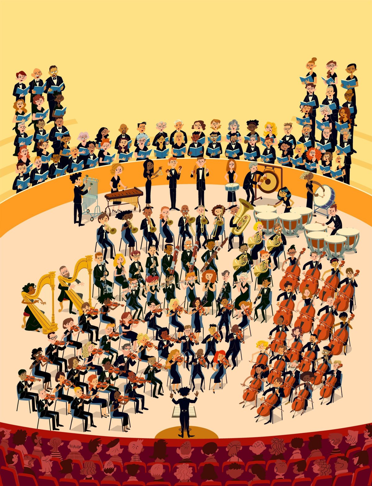 Детский оркестр рисунок