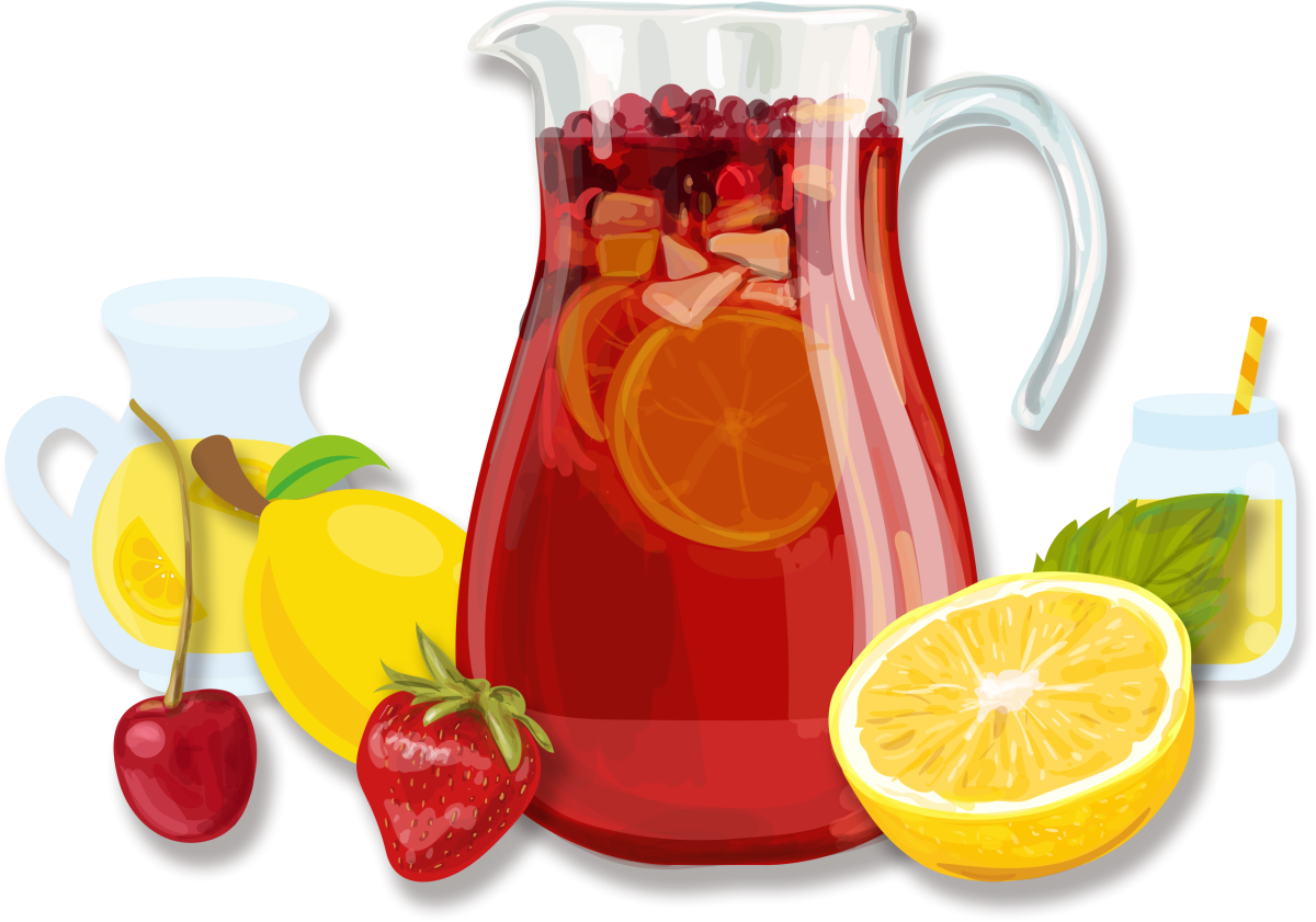 Рисование графин с морсом